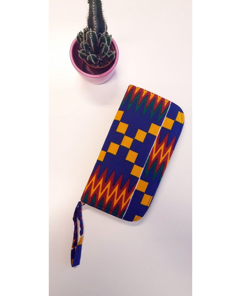 African Print zipper wallet