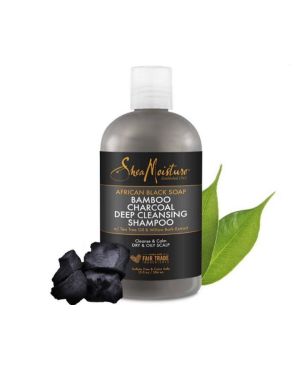 Tiefenreinigendes Shampoo mit afrikanischer schwarzer Seife und Bambuskohle