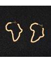 Afrika acél térkép fülbevaló
