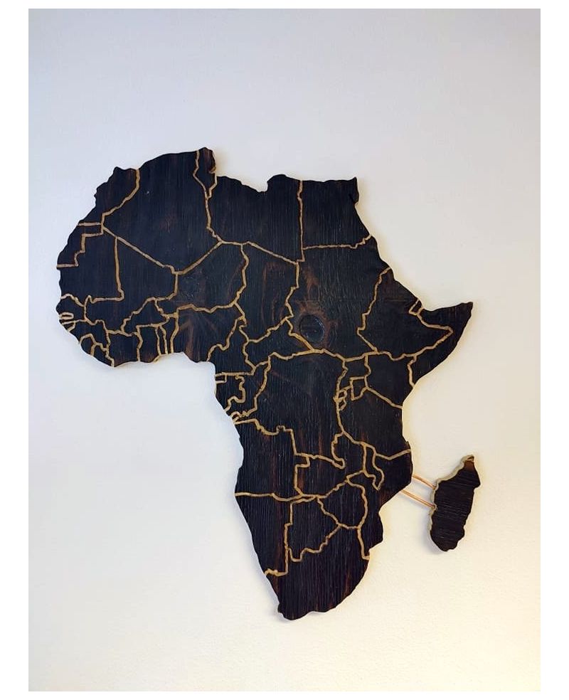 Wooden Africa on the wall