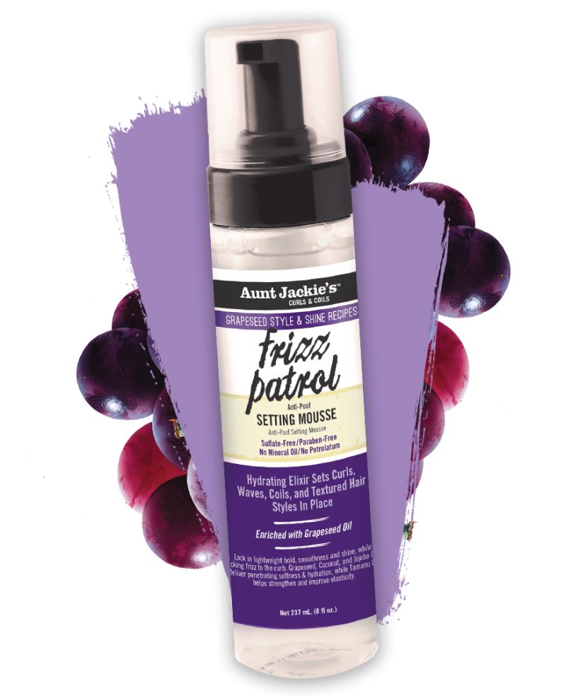 Aunt Jackie's Grapeseed Frizz Patrol Setting Mousse 244ml