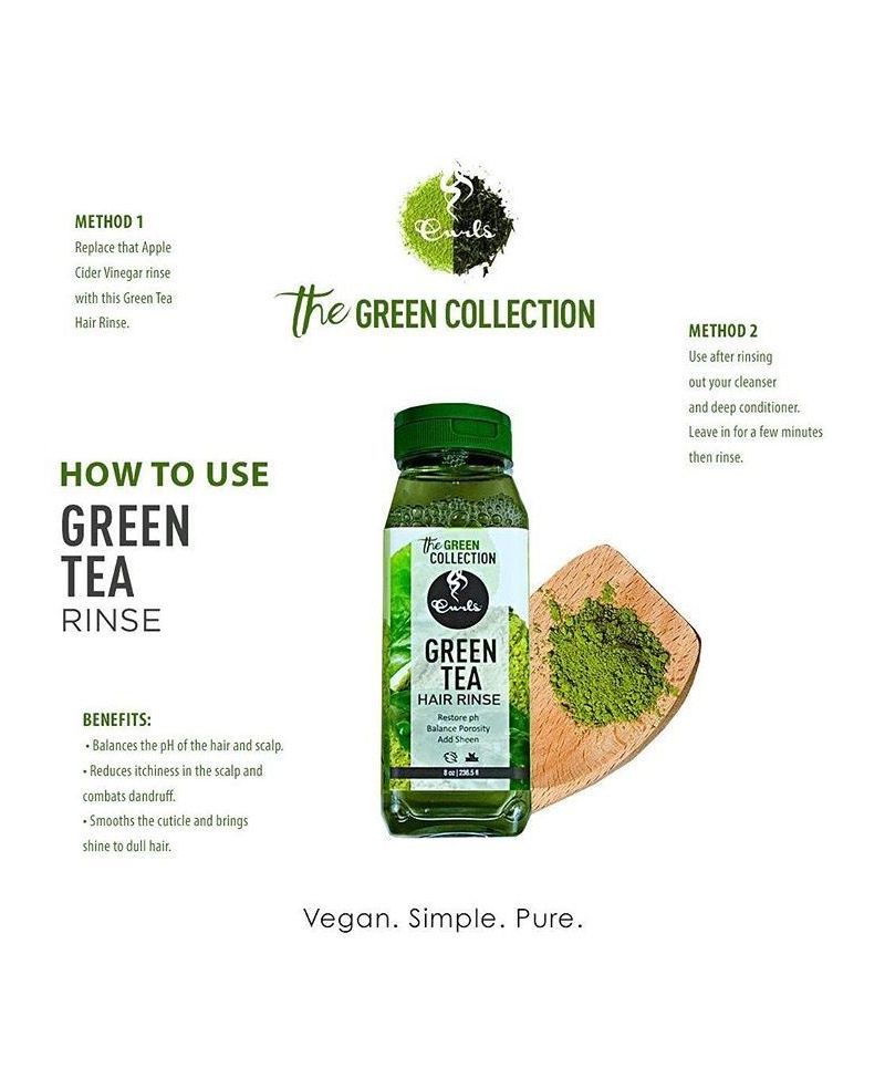 Curls Green Tea Hair Rinse Ozdravující emulze pro mdlé, lámavé vlasy