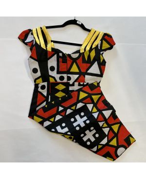 100% Cotton Angolan Fabric Dress