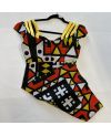 Kleid aus traditionellem angolanischem Stoff - S