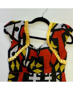 Šaty z tradiční angolské látky - S