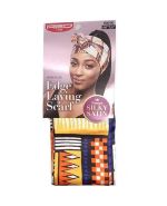 RED Silky Satin Edge Scarf Aztec