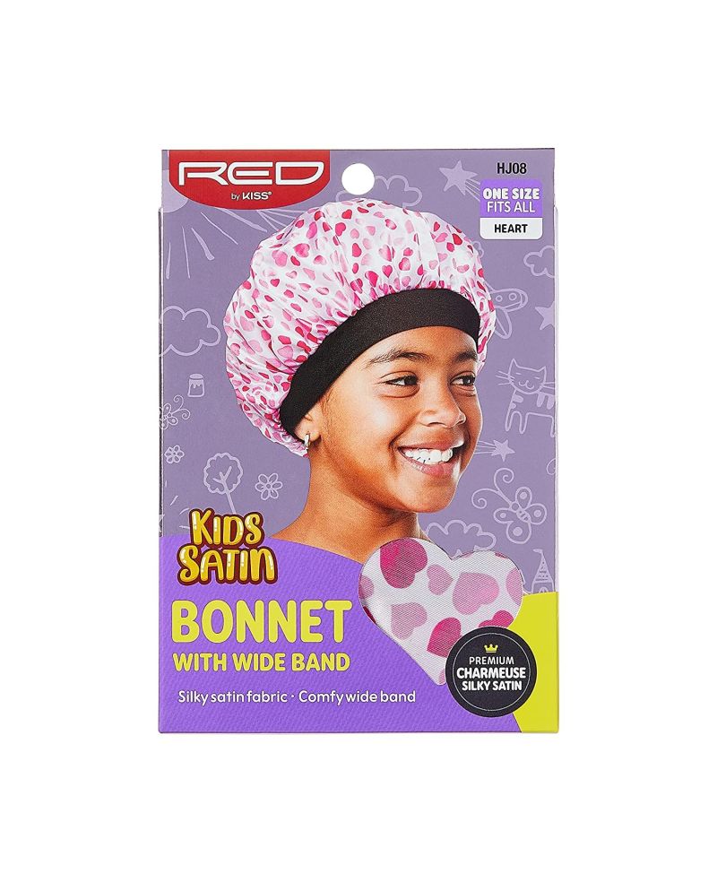 Red by Kiss Kids Satin Sleep Cap Wide Band, One Size