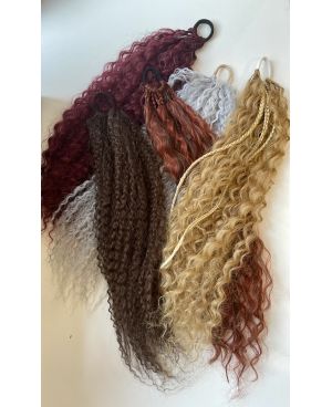Haarschmuck - Zöpfe auf einem Gummiband in verschiedenen Farben