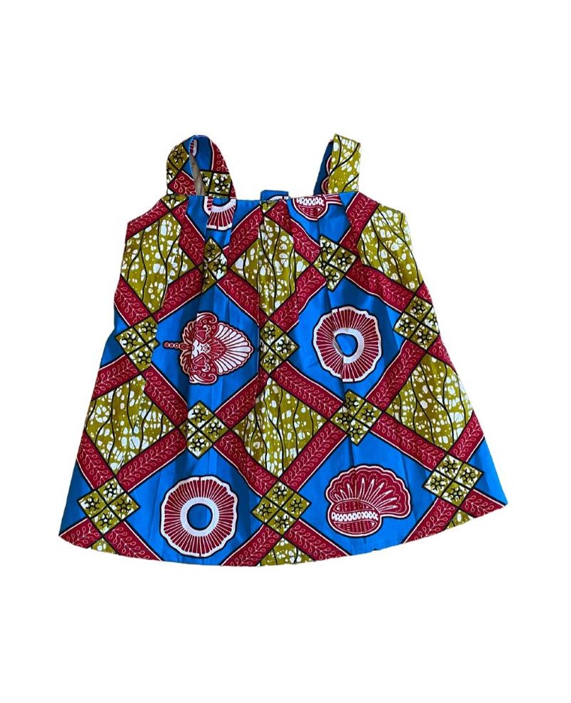 Afrikai anyagból készült lányruha