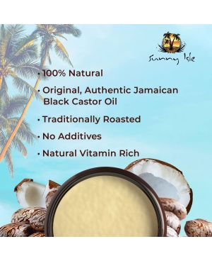 Sunny Isle Jamaikanisches schwarzes Rizinusöl, reine Butter mit Kokosnussöl