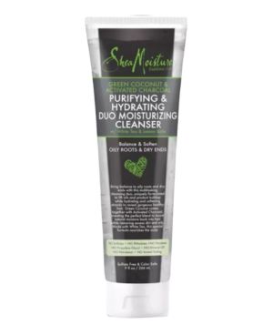 Shea Moisture Green Coconut & Activated Charcoal Duo Moisturizing Cleanser 266ml