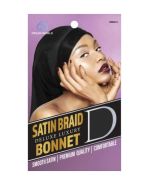 Dream World Braid Bonnet Satin Black