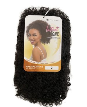 Natural Afro 18" Instant Pony