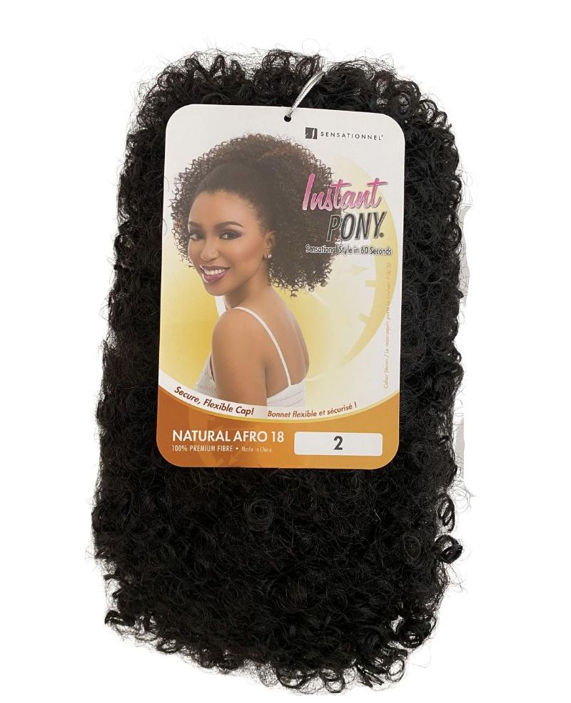 Natural Afro 18" Instant Pony