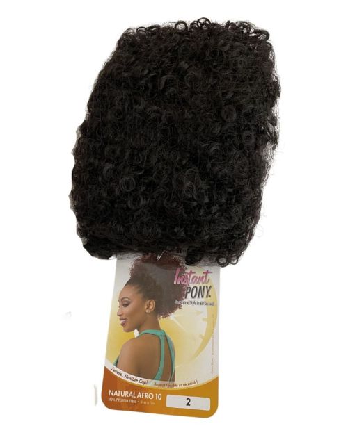 Natural Afro 10" Instant Pony