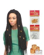 Golden hair beads 12 pcs