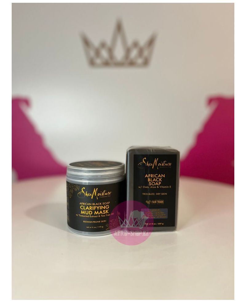 Vánoční set: Péče pro problematickou pleť Shea Moisture Black Soap