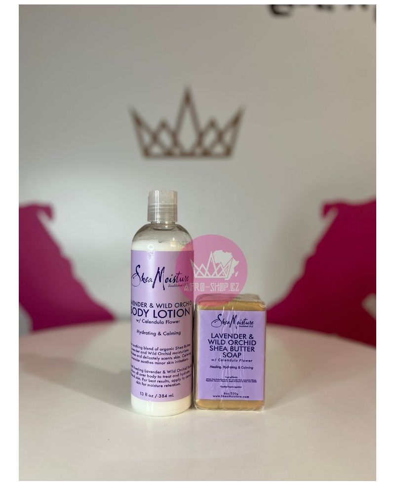 Vánoční set: Shea Moisture Lavender & Wild Orchid for sensitive skin