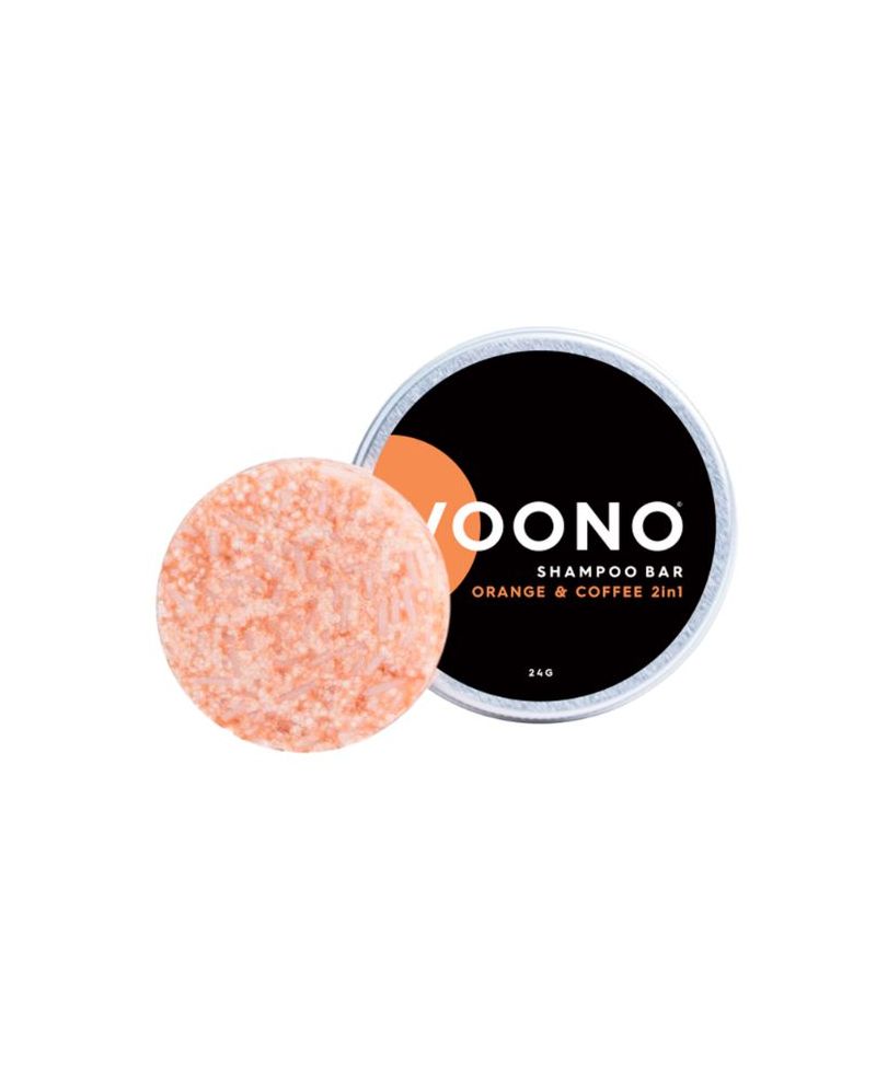 Voono shampoo bar with orange and coffee 2in1